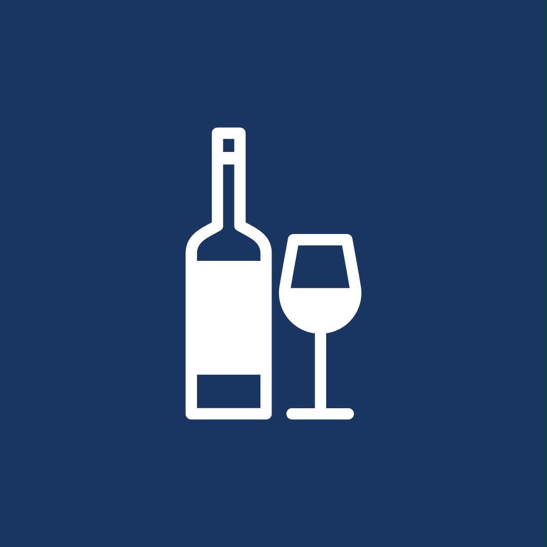 Weinflasche und Glas Icon